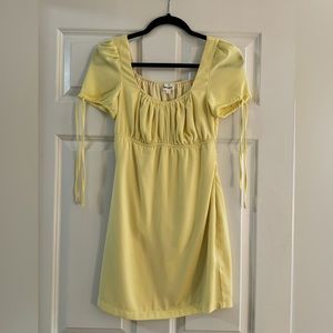 Ruched yellow mini from Superdown